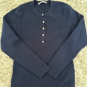 Abercrombie & Fitch Slim Henley Sweater Top